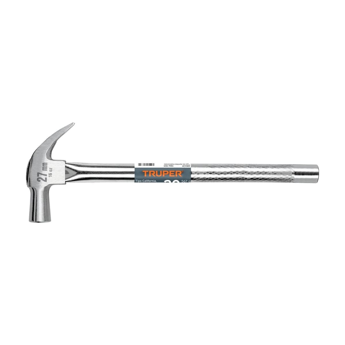Martillo Cabeza Cónica 27mm Mango Tubular 38cm MAC-27T - Truper