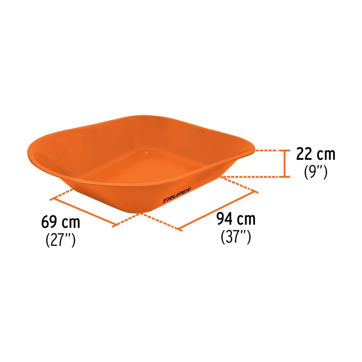 Carretilla 4.5ft³ Llanta Sólida Bastidor Tubular CAT-45SO - Truper