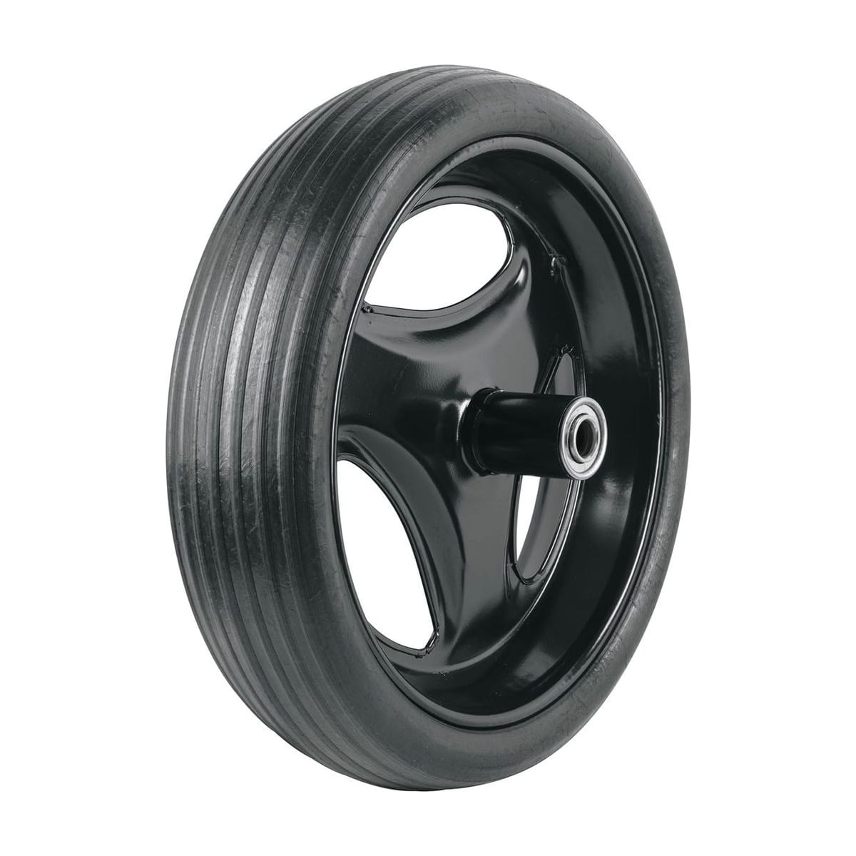 Llanta Hule Sólido 13-1/2" Eje y Baleros RSO - Truper