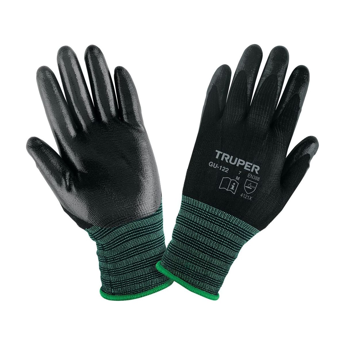 Guante Nylon Recubierto Nitrilo Talle M GU-122 - Truper