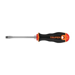 Destornillador Plano 1/4" x 4" Mango Comfort Grip DR-1/4X4B - Truper