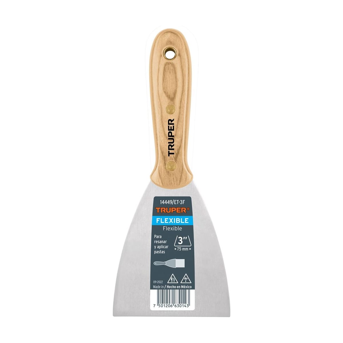 Espátula 75mm Mango Madera ET-3F - Truper