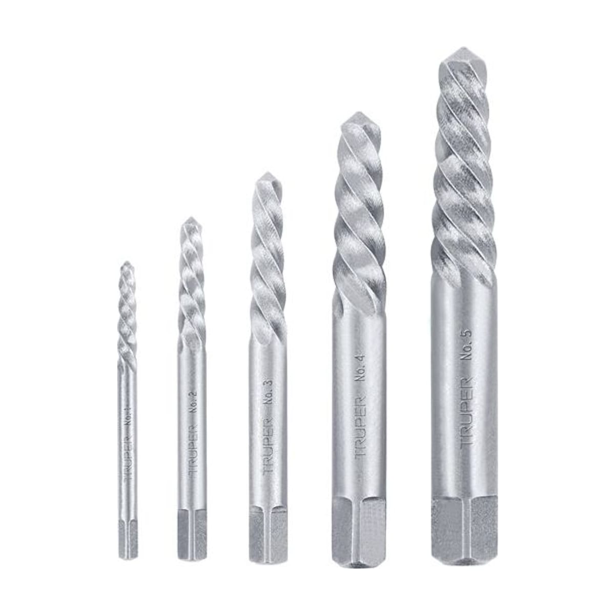 Juego Extractores de Tornillos 5pzas EXT-5 - Truper