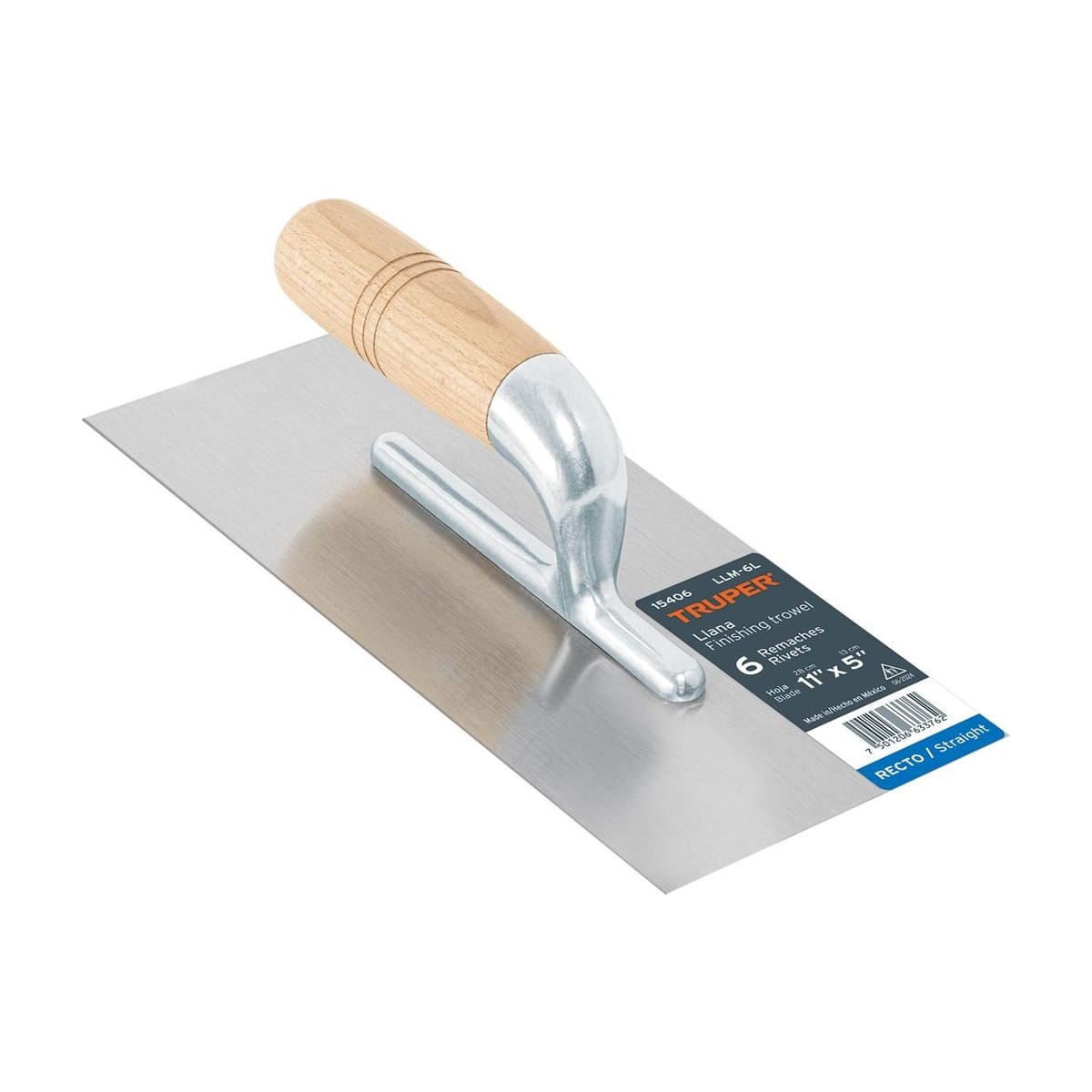 Llana Recta 11" 6 Remaches LLM-6L - Truper