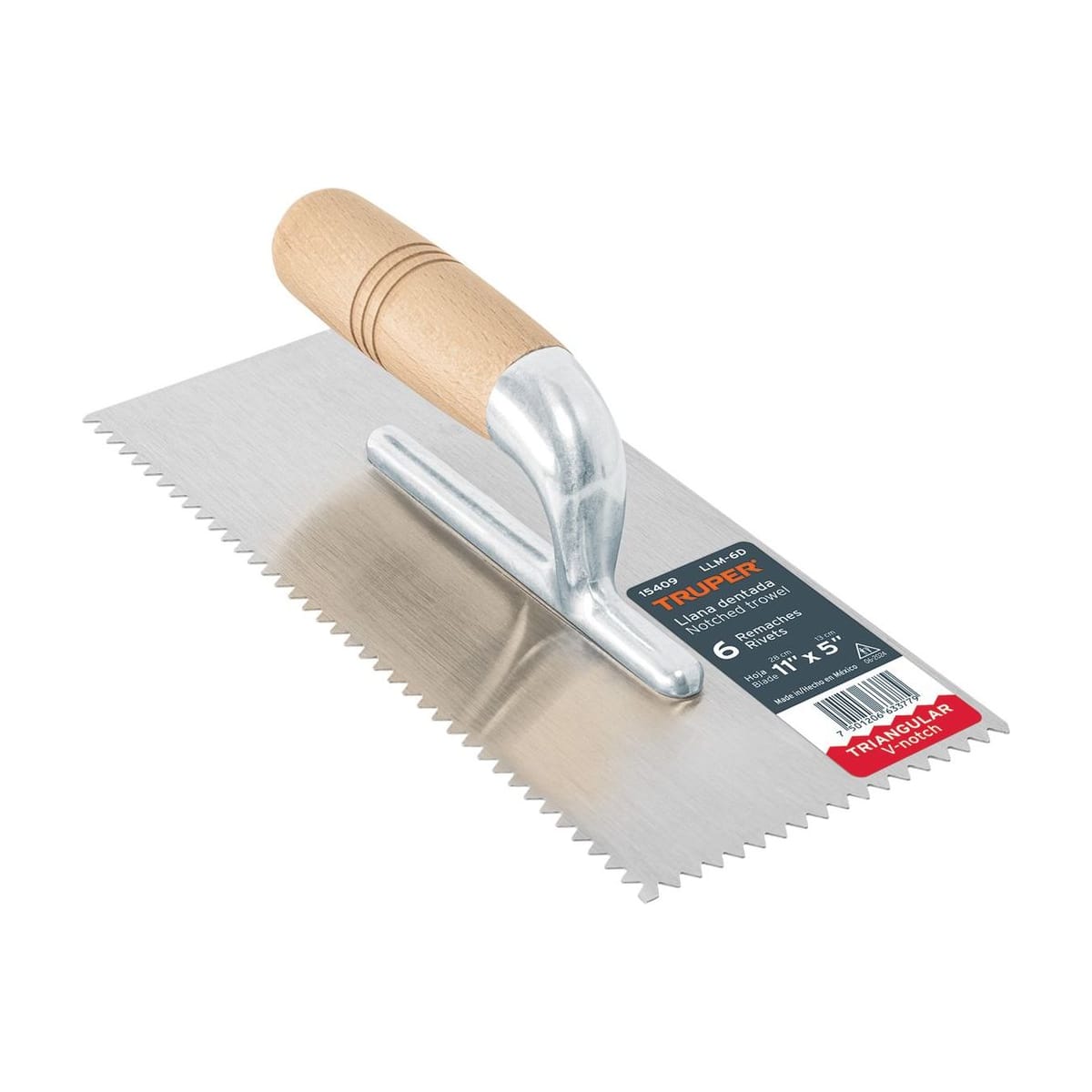 Llana Dentado Triangular 11" 6 Remaches LLM-6D - Truper