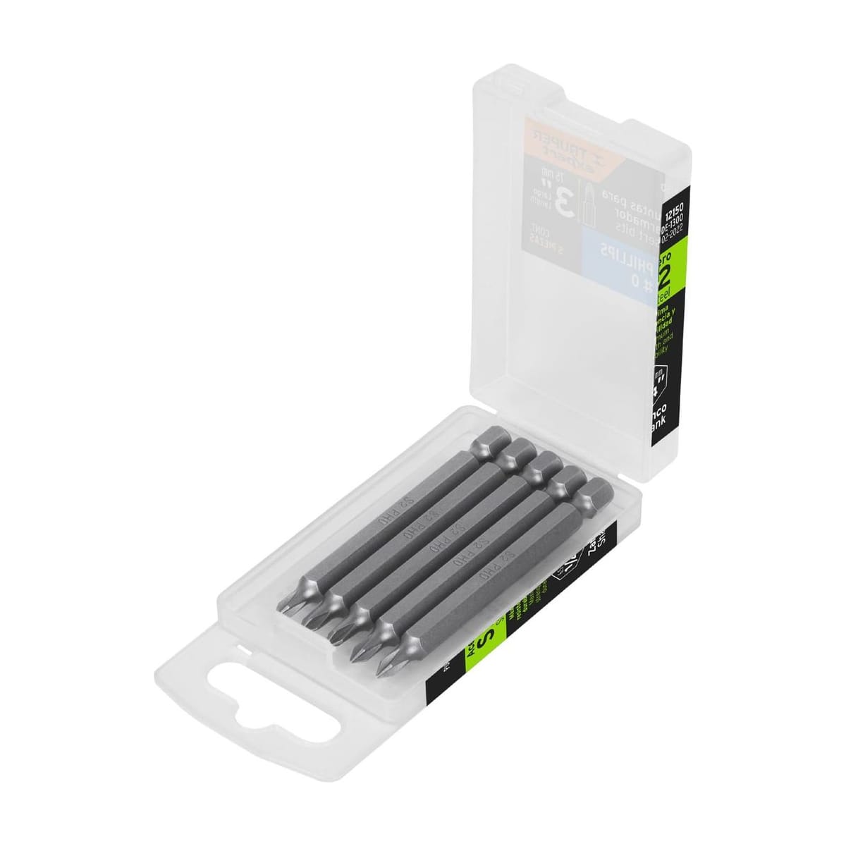 Puntas PH0 75mm x5 Acero S2 PUDE-1300 - Truper