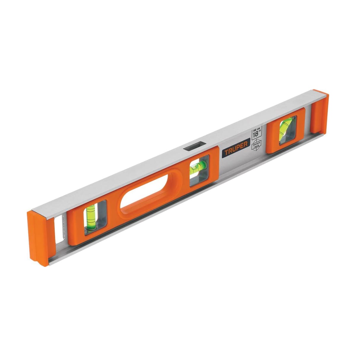 Nivel Aluminio 450mm 3 Gotas ABS NP-18 - Truper