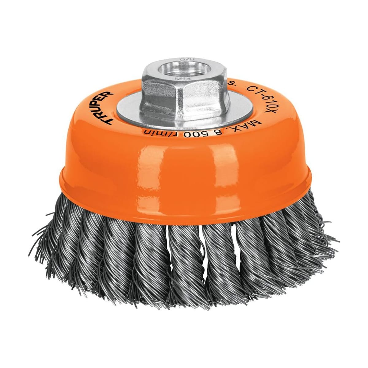 Carda Copa 4" Trenzado Grueso Eje 5/8"-11 CT-610X - Truper