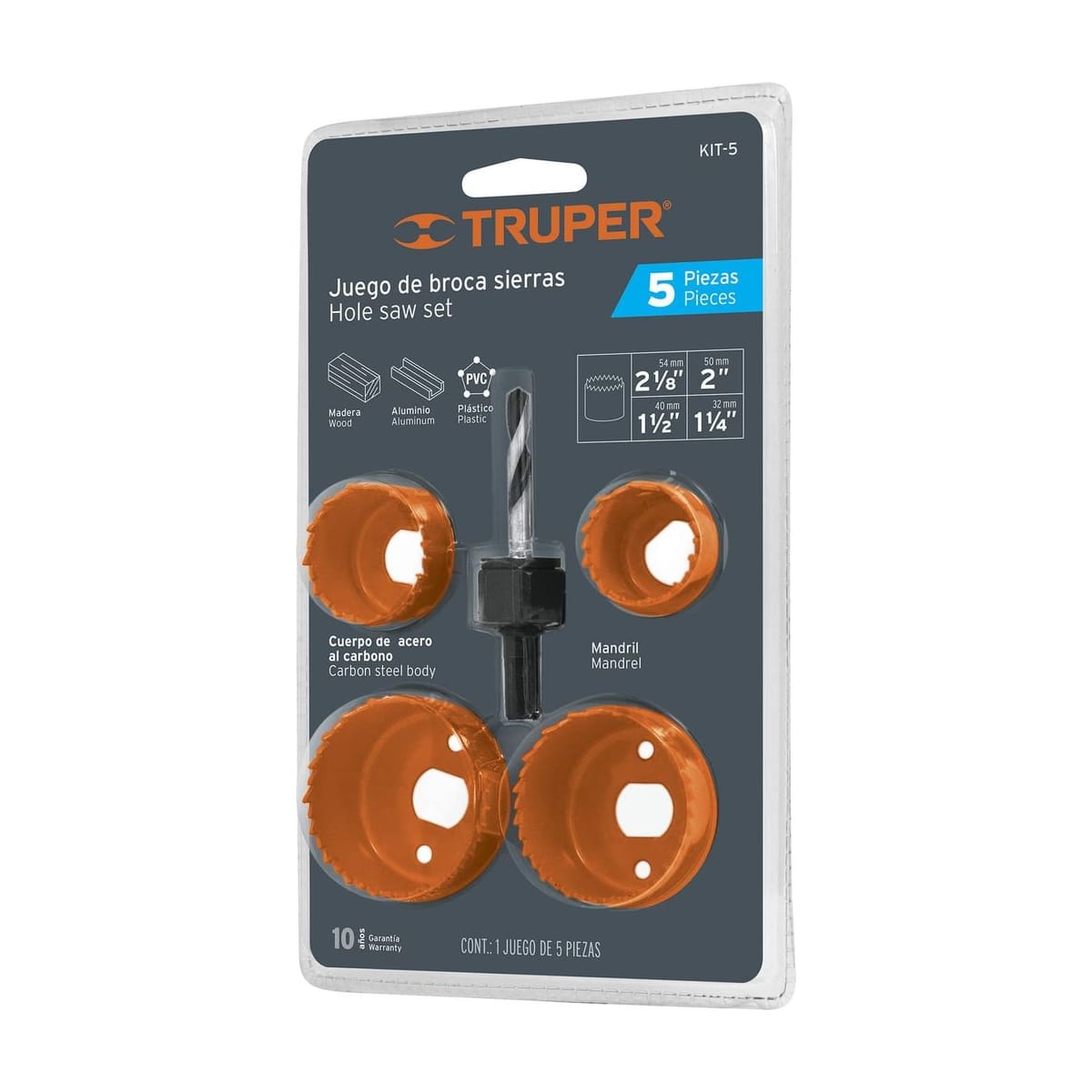 Juego de Sierra Copa 5 Piezas KIT-5 - Truper