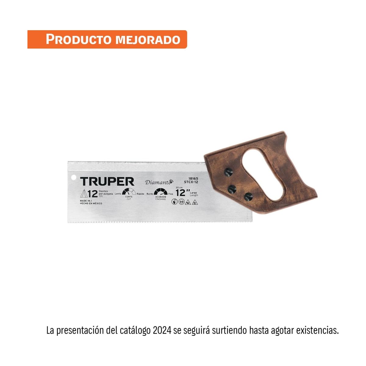 Serrucho de Costilla Diamante 12" 12 Dientes STCX-12 - Truper