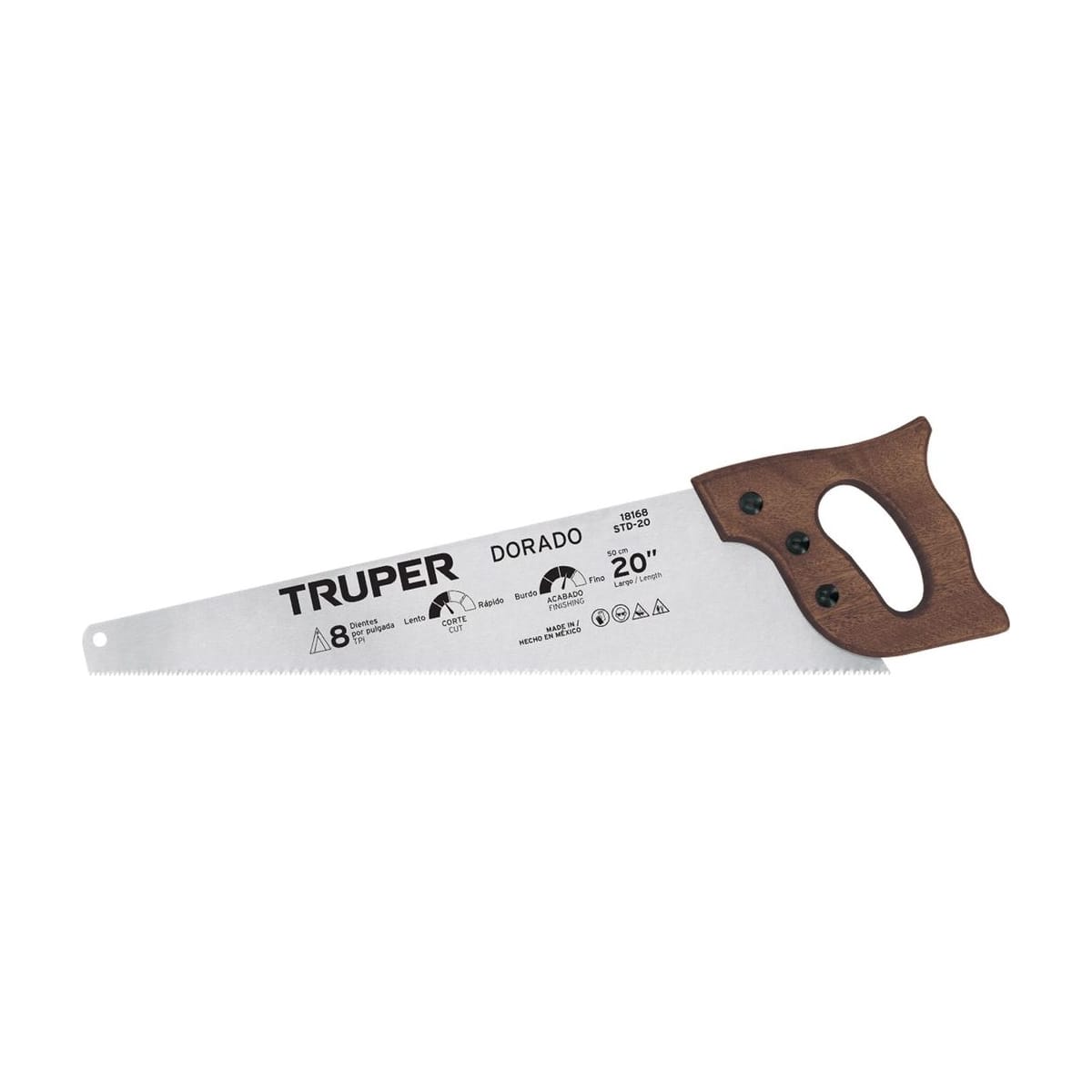 Serrucho Carpintero Dorado 20" 8 Dientes STD-20 - Truper