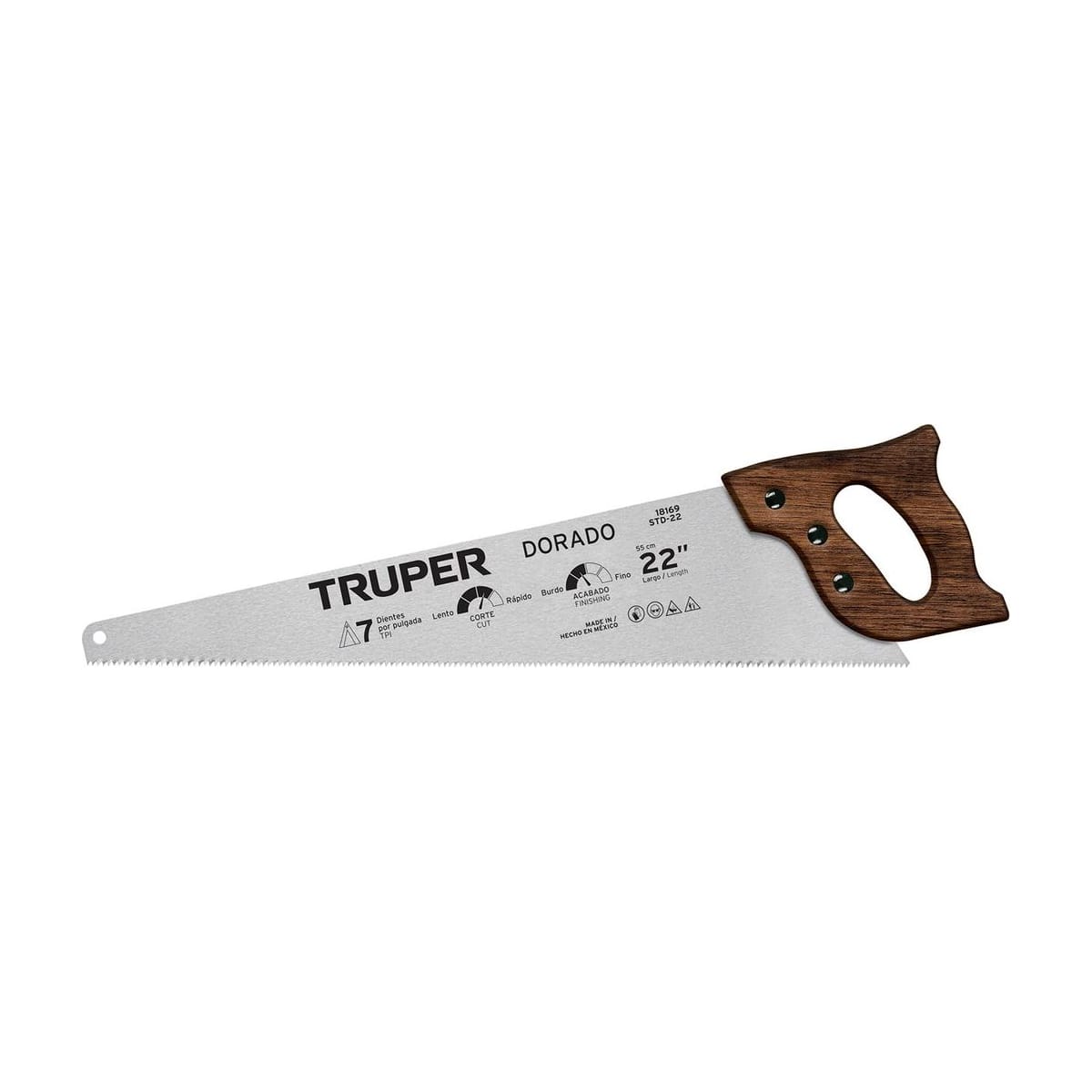 Serrucho Carpintero Dorado 22" 7 Dientes STD-22 - Truper