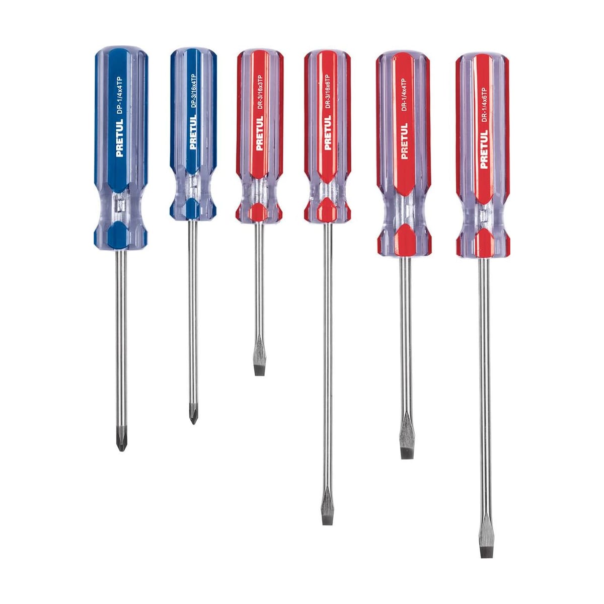 Juego 6 Destornilladores Mango PVC JD-6TP - Truper