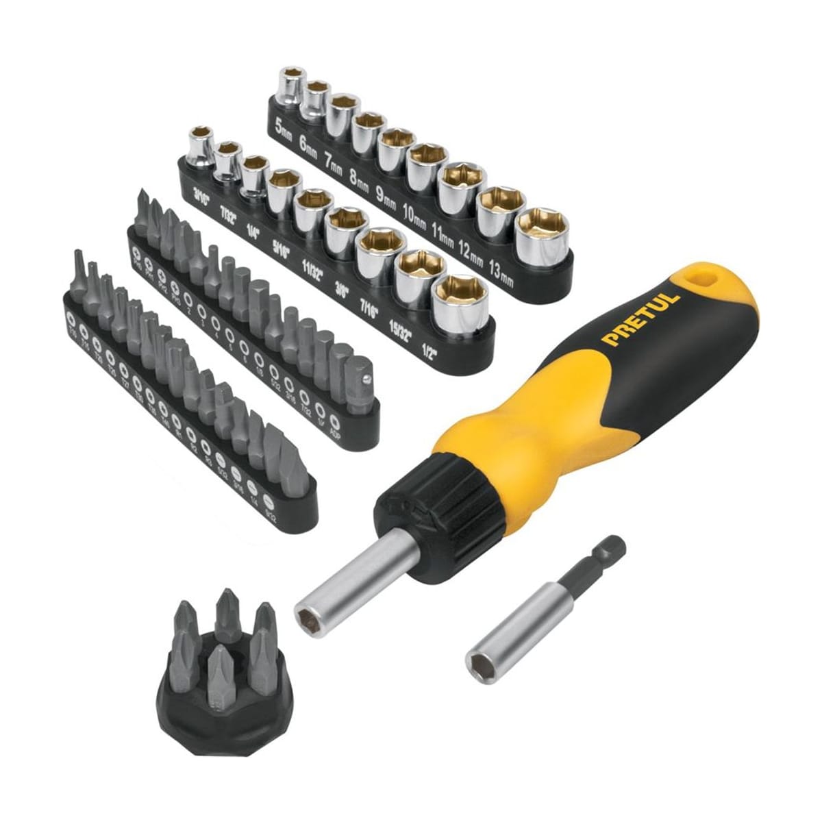 Desarmador Tipo Matraca 61 Piezas AUTO-61 - Pretul