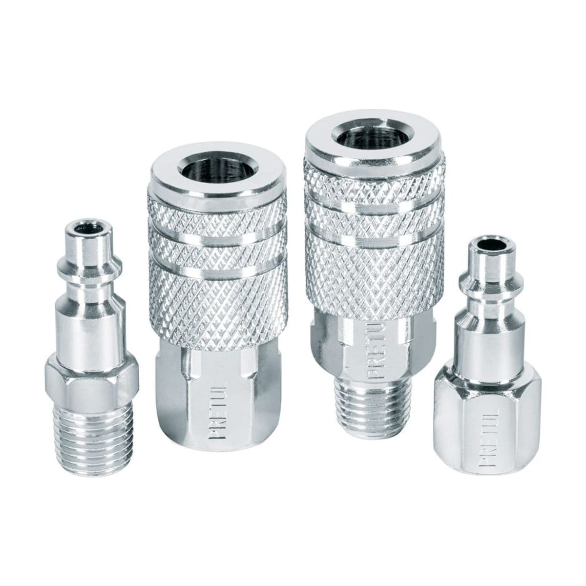 Juego de Conectores Rápidos 1/4 NPT CORAL-4P - Truper