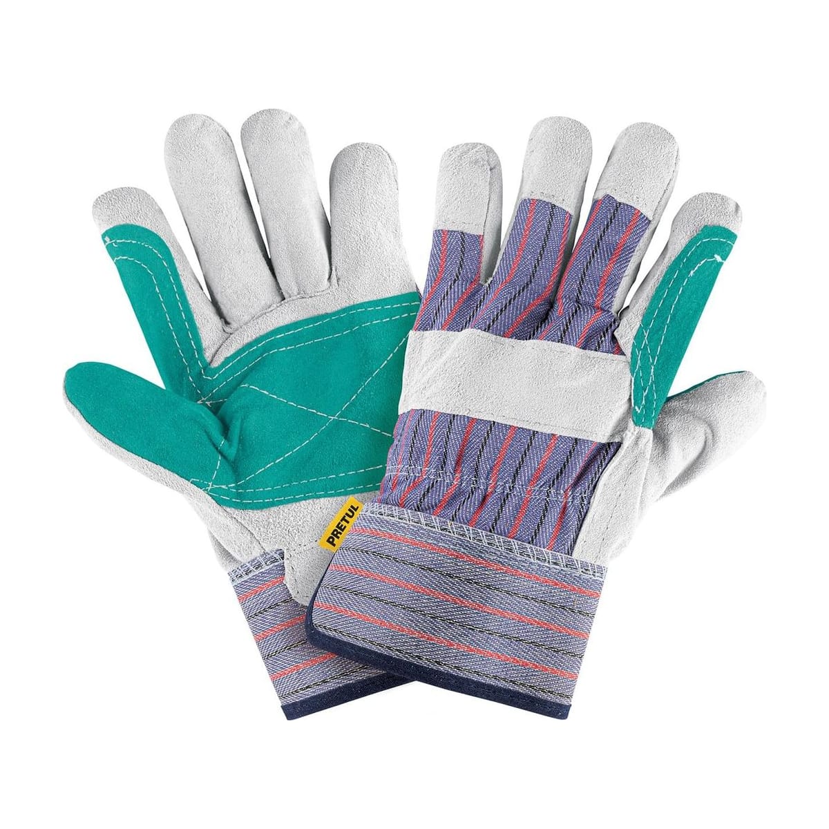 Guantes de Carnaza y Loneta con Refuerzo Unitalla GU-215P - Truper