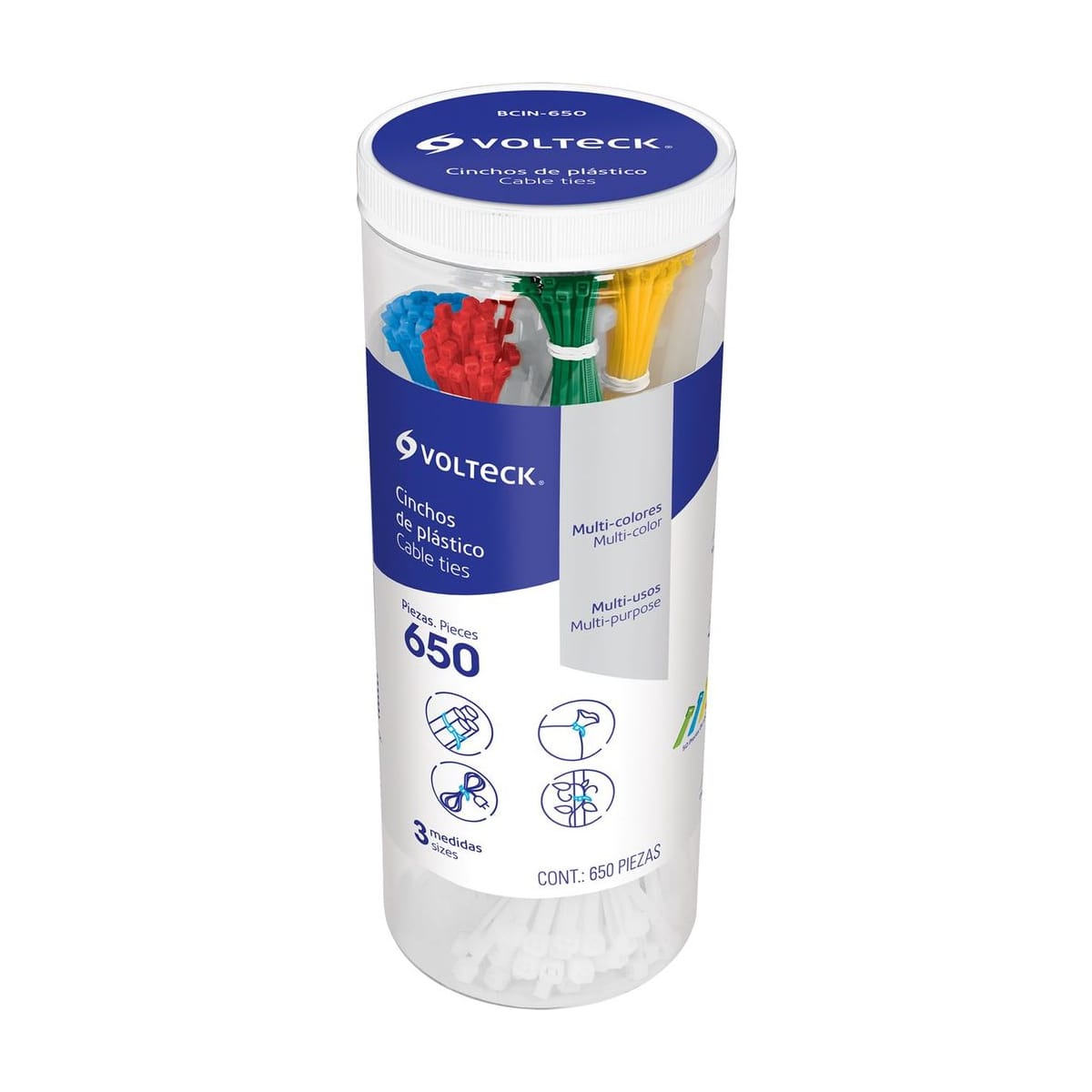 Precintos Nylon Surtidos 650pz BCIN-650 - Truper