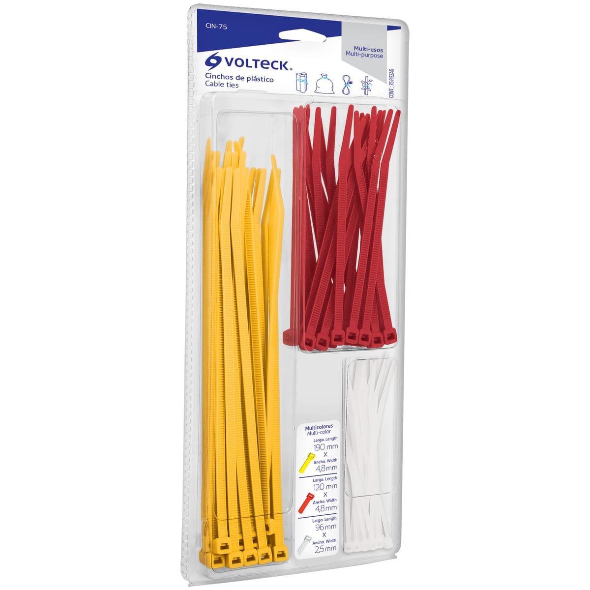 Precintos Nylon Surtidos 75pz CIN-75 - Truper