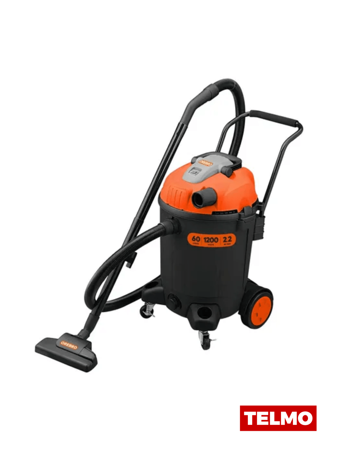 Aspiradora Sopladora Industrial Polvo Líquido 60L 1200W Filtro HEPA VAC-60L - Orebro
