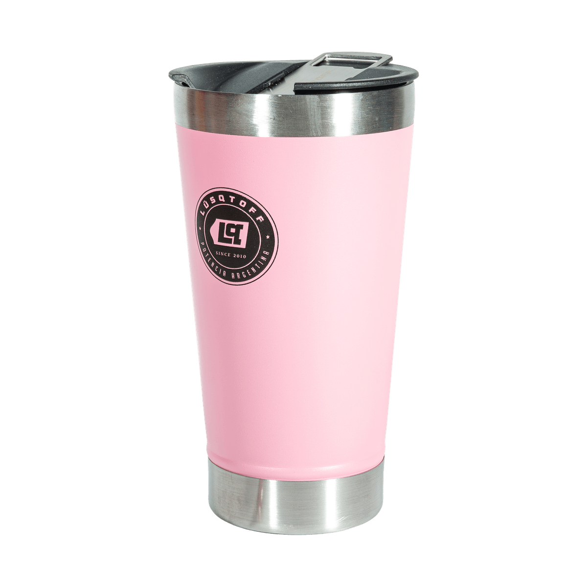 Vaso Cervecero Con Tapa 530ml Rosa VTL530-9R - Lusqtoff