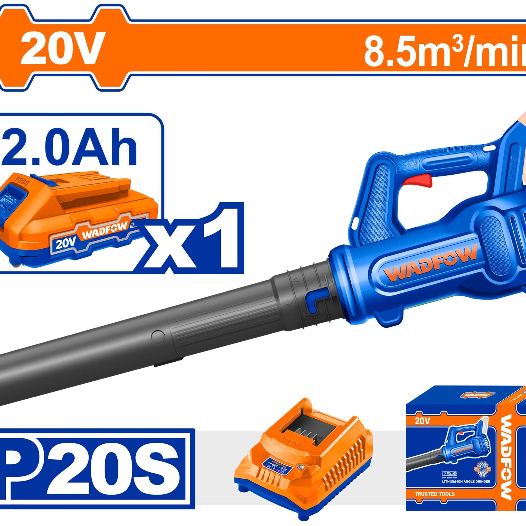 Soplador A Batería 20V 15000rpm WBLP5214 - Wadfow