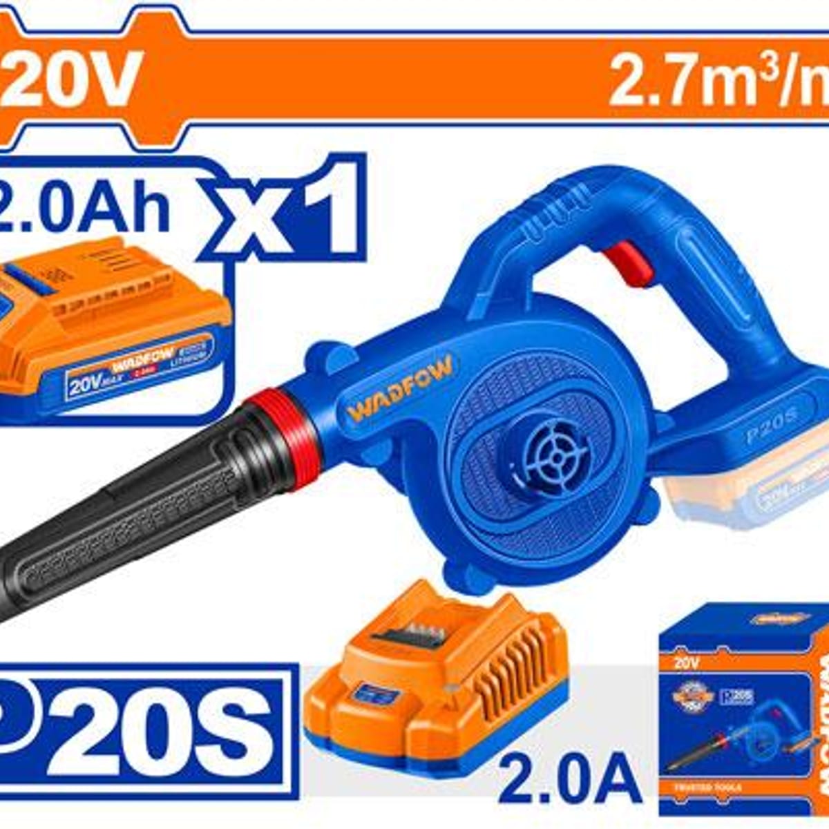Soplador A Batería 20V 18000rpm WBLP522-4 - Wadfow