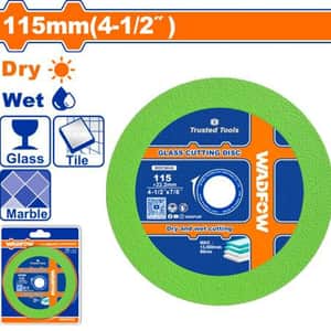 Disco Corte Vidrio 115mm Eje 22.2mm + Anillo Reductor 20mm WDC9K45 - Wadfow