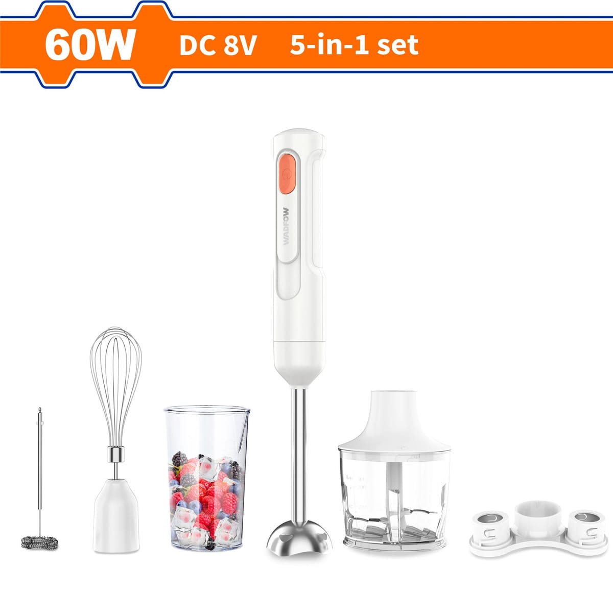 Minipimer A Batería 60W 5 en 1 WFN042T - Wadfow