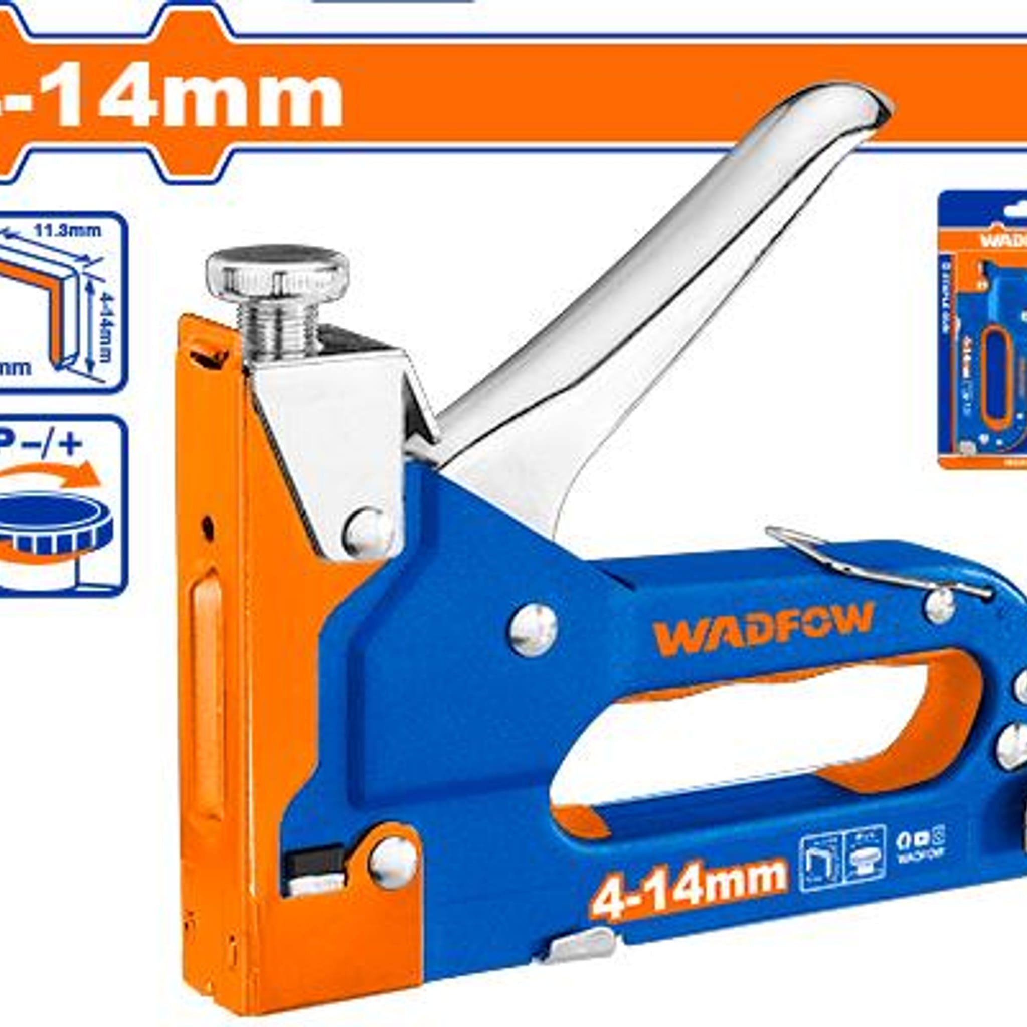 Engrampadora Manual Grampas 4-14mm Corona 11,3mm WGU3614 - Wadfow