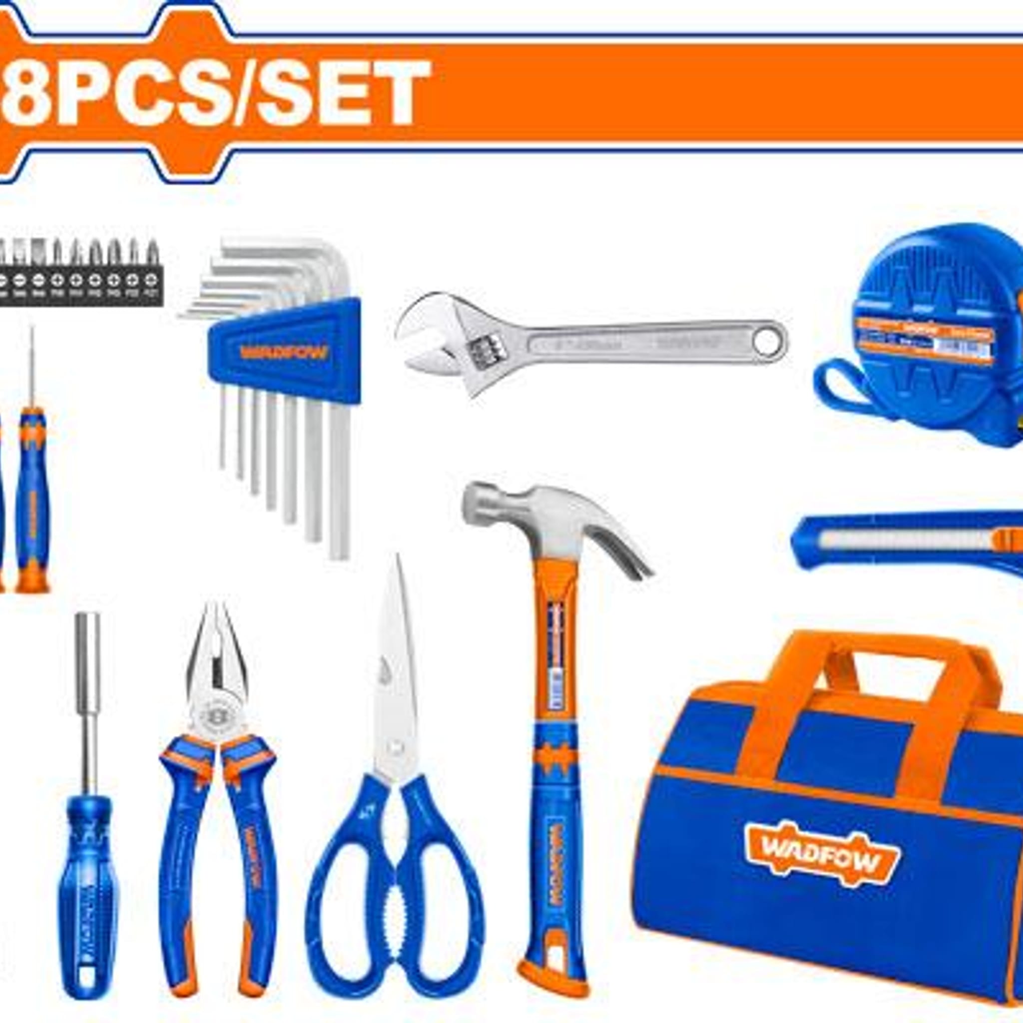 Set Herramientas Manuales + Bolso 13" 28 Piezas WHS1M28 - Wadfow