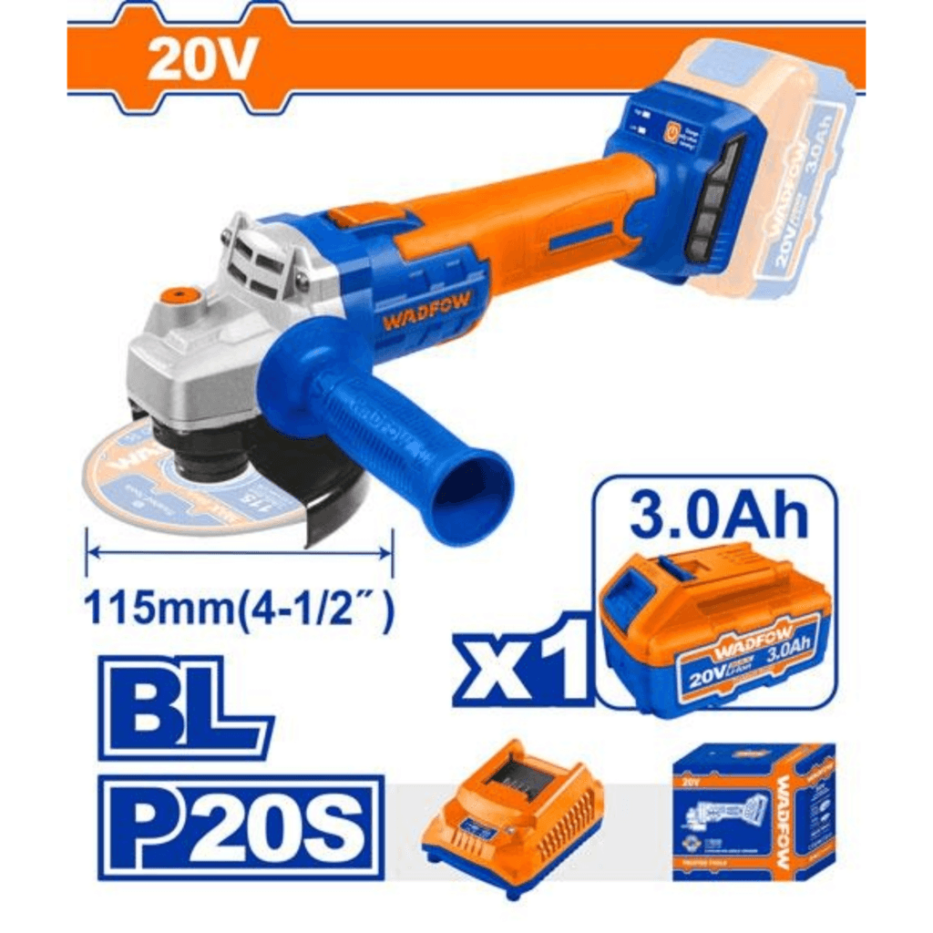 Amoladora Angular A Batería 20V Brushless 115mm WLAPM21 - Wadfow