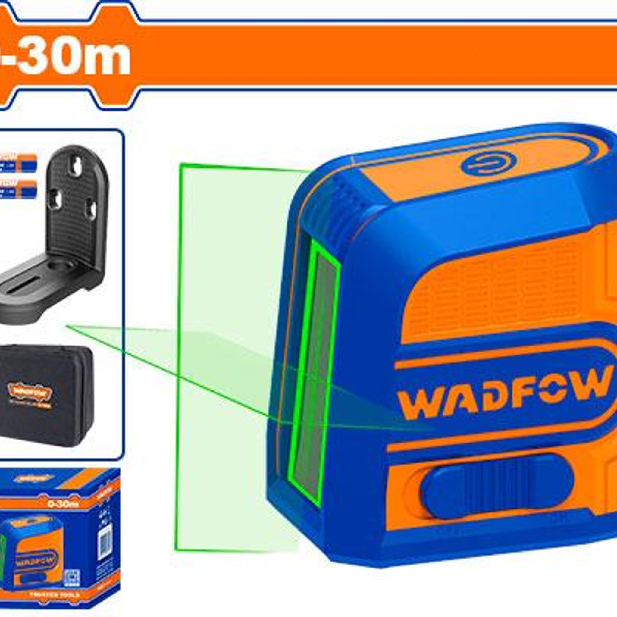 Nivel Láser Autonivelante Verde 2 Líneas 0-30m WLE2M03 - Wadfow
