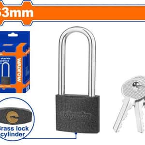 Candado Arco Largo Hierro 63mm Cilindro Latón + 3 Llaves WPD5560L - Wadfow