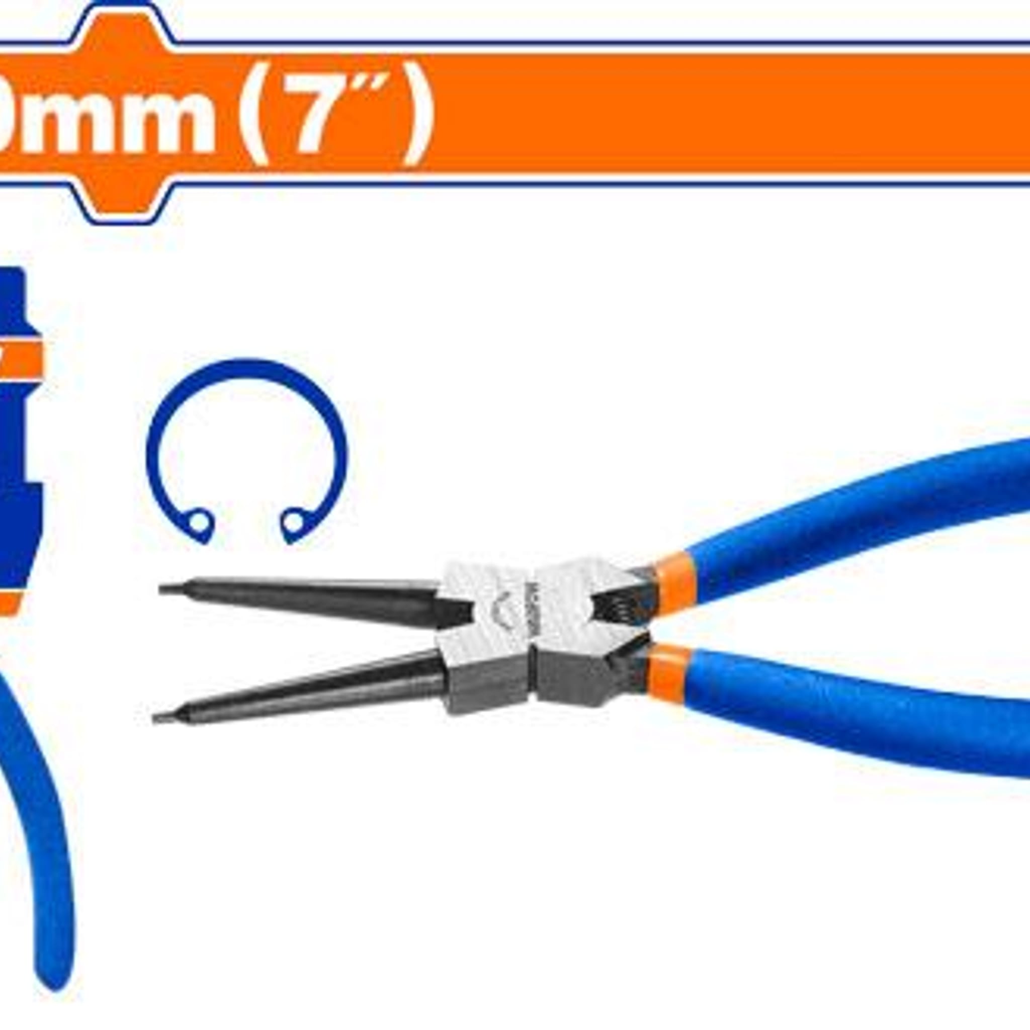 Pinza Seeger Recta Interior 7" 180mm Punta 1.8mm WPL9C73 - Wadfow