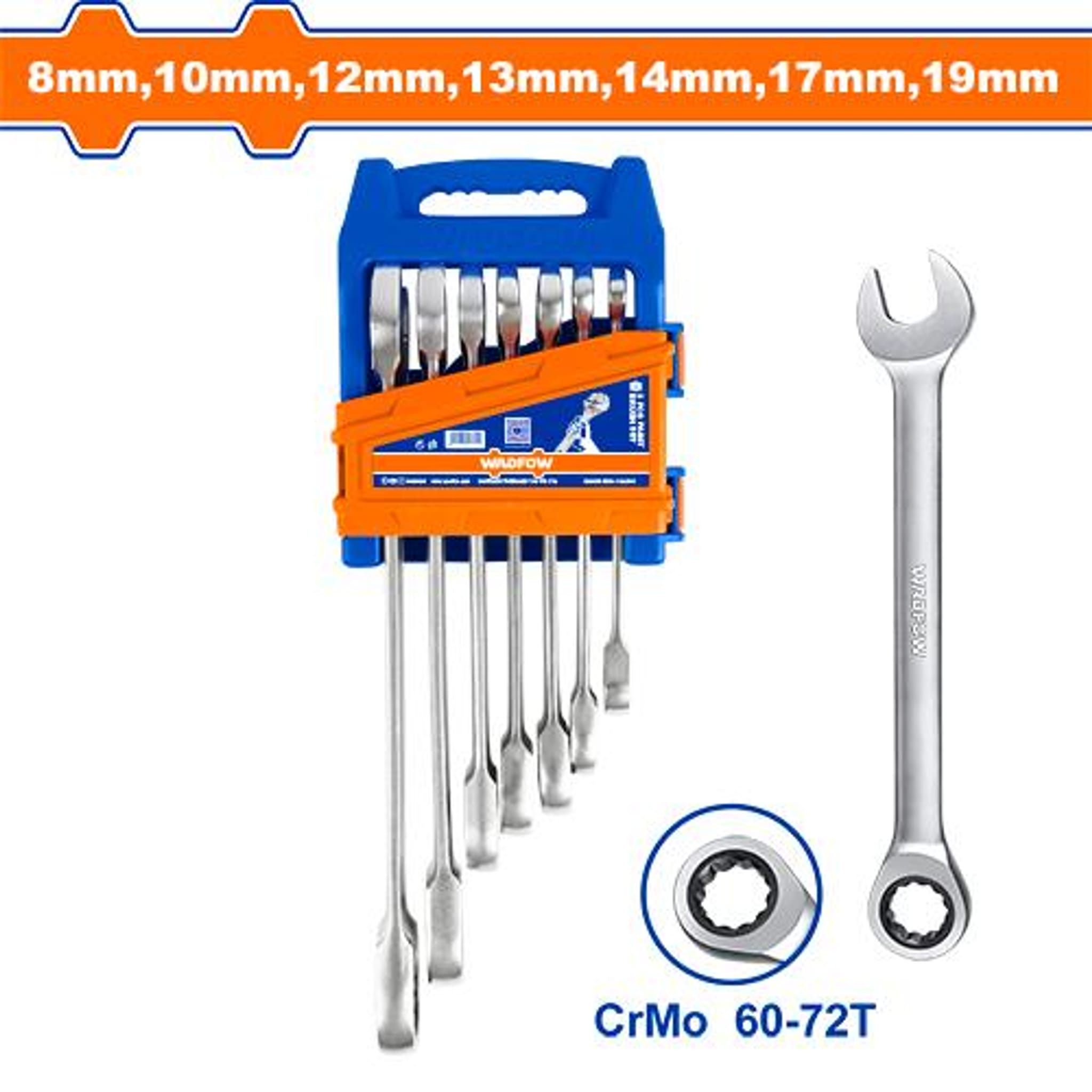 Set Llaves Combinadas Crique 8-19mm 7 Piezas WSP4207 - Wadfow