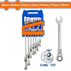 Set Llaves Combinadas Crique Flexible 8-19mm 7 Piezas WSP5207 - Wadfow