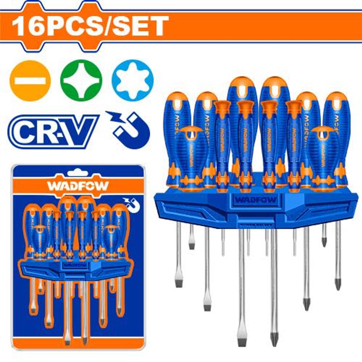 Juego Destornilladores 16 Piezas WSS1416 - Wadfow