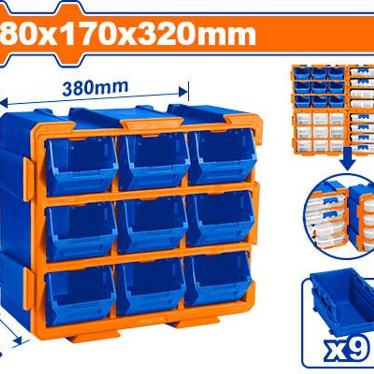 Gabinete Modular Plástico 9 Cajones WTB8330 - Wadfow